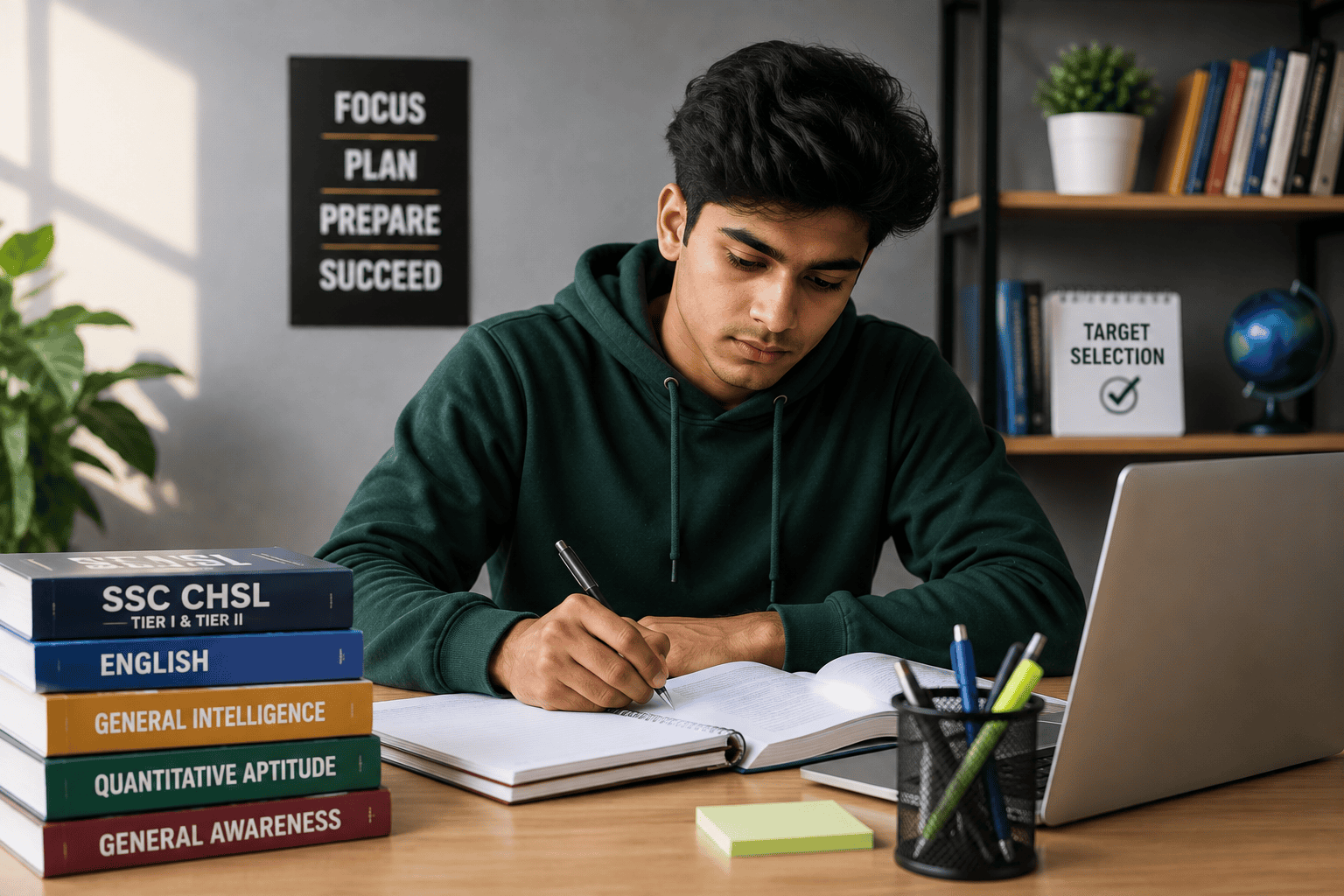 Student preparing for CDS examination