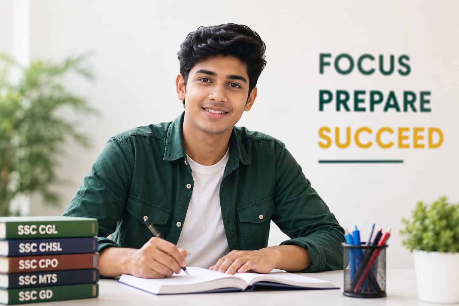 Student preparing for SSC exams